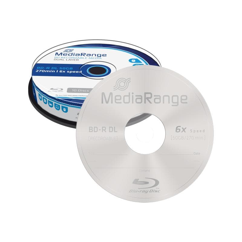 BD-R DL MediaRange 6x CB 50GB 10St