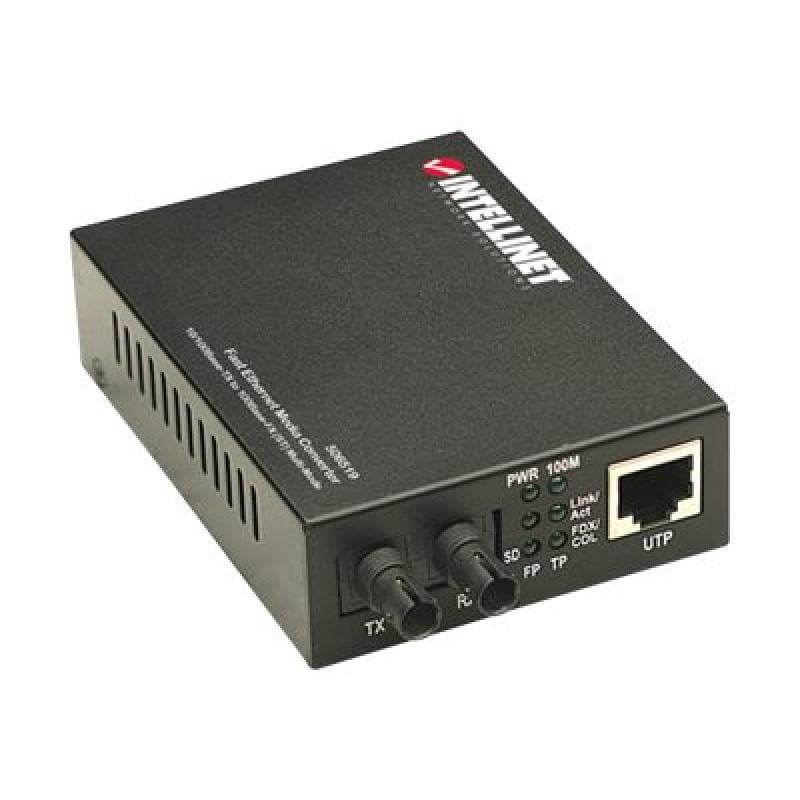 INTELLINET Net Switch Zub ST 10/100 Fast-Ethernet-Medienkonverter