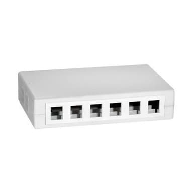 EQUIP Aufputz Box für 12 x Keystone Jack, weiß