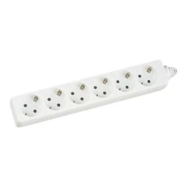 INLINE ® Steckdosenleiste, weiß, 6-fach, 6x Schuko, 5m Zuleitung, mit Kindersicherung
