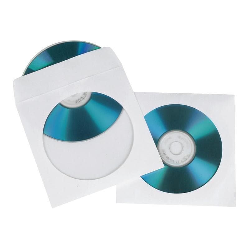 HAMA 1x100 Hama CD/DVD Papierhüllen weiss SK 51174