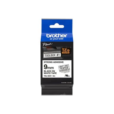 Brother Schriftb. TZeS221 9mm white/bla