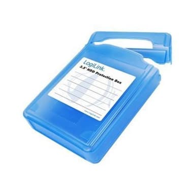 Logilink HD-Schutzbox für 1x 8.9cm (3,5″) blau wasseresistent