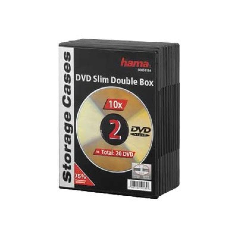 HAMA 1x10 Hama DVD-Doppel-Leerhülle Slim 75% Platzsparnis 51184