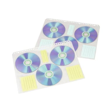 HAMA 1x10 Hama CD-ROM-Index-Hüllen transparent-weiss 49835