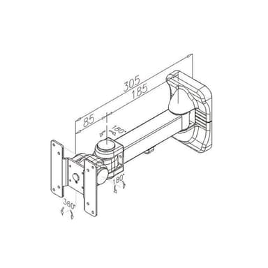VALUE LCD-Befestigung, Wandmontage, 3 Ge