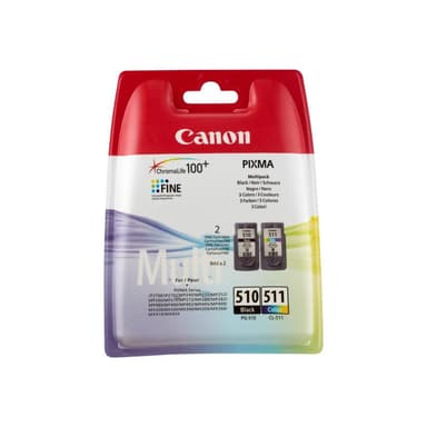 CANON PG 510 / CL 511 Multi pack 2er Pack Schwarz, Farbe (Cyan, Magenta, Gelb) Tintenpatrone