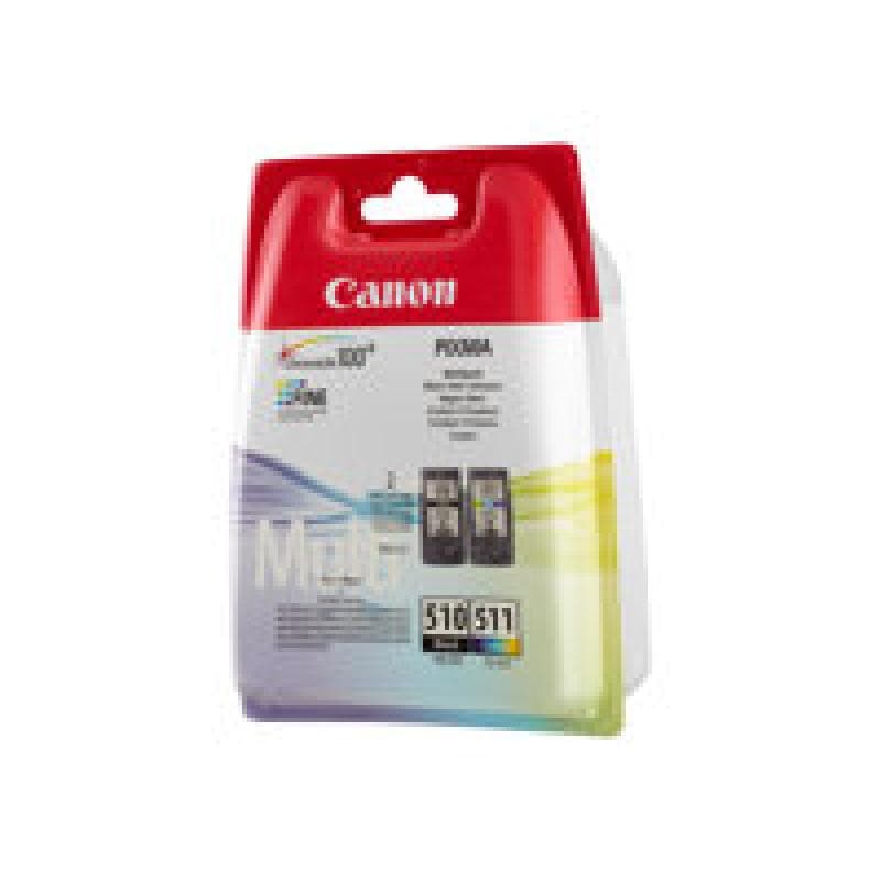 CANON PG 510 / CL 511 Multi pack 2er Pack Schwarz, Farbe (Cyan, Magenta, Gelb) Tintenpatrone