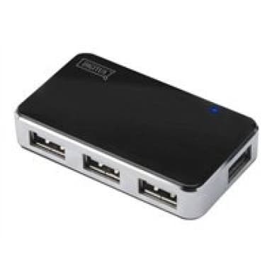 DIGITUS USB-HUB 4-Port, schwarz Klavierlack