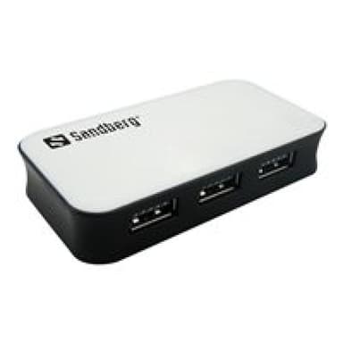 SANDBERG USB 3.0 Hub 4 ports Viermal USB 3.0 Ausgaenge Ueberlastungsschutz 1m USB 3.0 Kabel und 230V