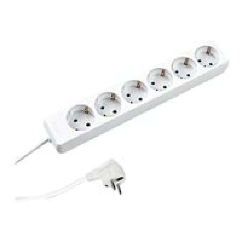 BACHMANN 6-f. Steckdosenleiste 1,4 m, weiss