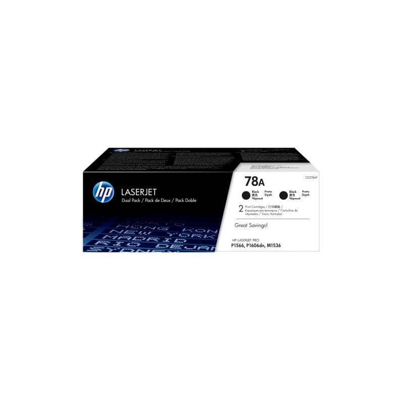 HP 78A 2er Pack Schwarz LaserJet Tonerpatrone (CE278AD)