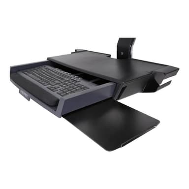 ERGOTRON StyleView Sit-Stand Combo System with Small Black CPU Holder up to 24inch Screen