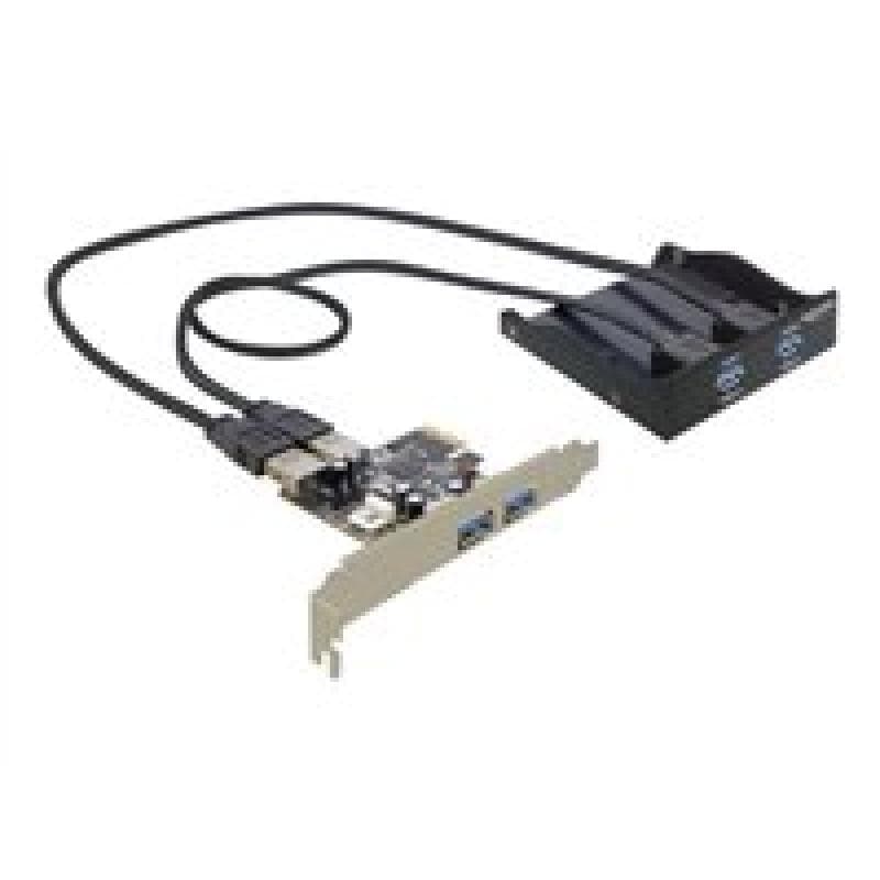 DELOCK Geh Zub Frontpanel DELOCK 3,5″ 2x USB3.0 int. + 2x USB3.0 ext. [bk]