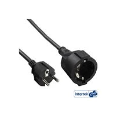 INLINE Schuko-Verlängerung St/Bu, schwarz, 7m, mit Kindersicherung