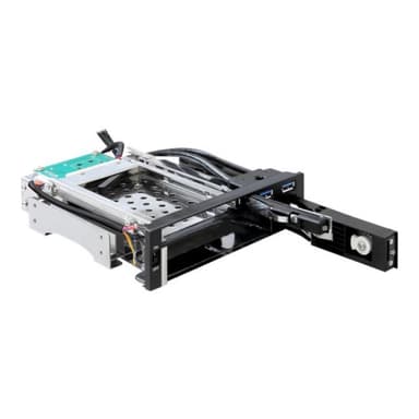 DeLOCK 5.25″ Wechselrahmen für 1 x 2.5″ + 1 x 3.5″ SATA HDD + 2 x USB 3.0 Ports