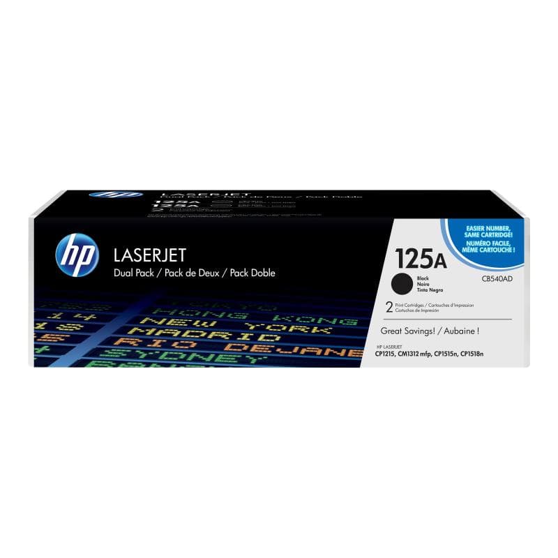 HP 125A 2er Pack Schwarz LaserJet Tonerpatrone (CB540AD)