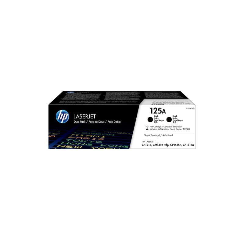 HP 125A 2er Pack Schwarz LaserJet Tonerpatrone (CB540AD)