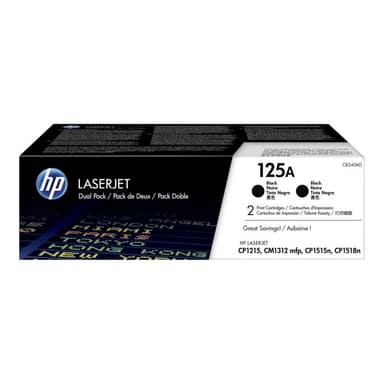 HP 125A 2er Pack Schwarz LaserJet Tonerpatrone (CB540AD)