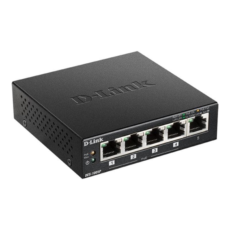 DLINK 5-Port Desktop Fast Ethernet PoE+ Switch