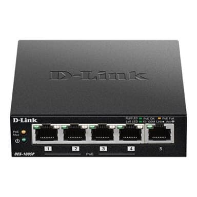 DLINK 5-Port Desktop Fast Ethernet PoE+ Switch