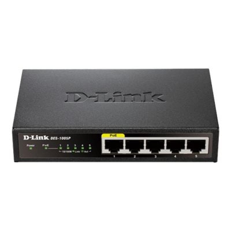 DLINK 5-Port Desktop Fast Ethernet PoE+ Switch