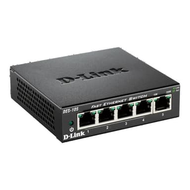 D-Link Fast Ethernet Switch DES-105, 5 Port, Desktop
