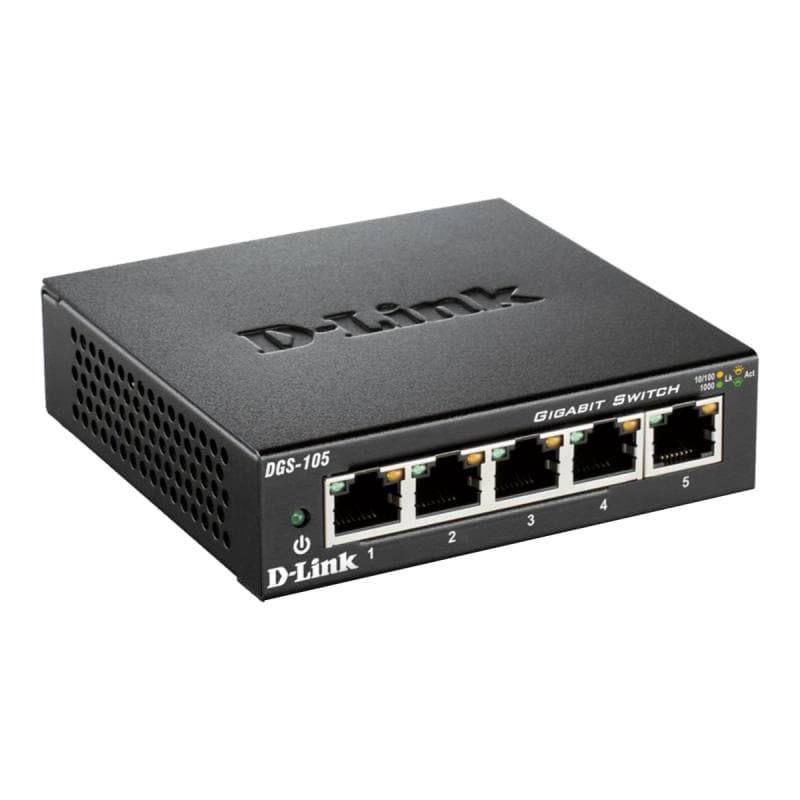 D-Link Gigabit Switch DGS-105, 5 Port, Desktop