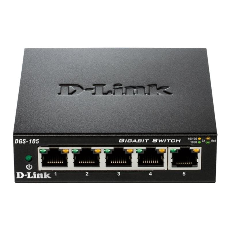 D-Link Gigabit Switch DGS-105, 5 Port, Desktop