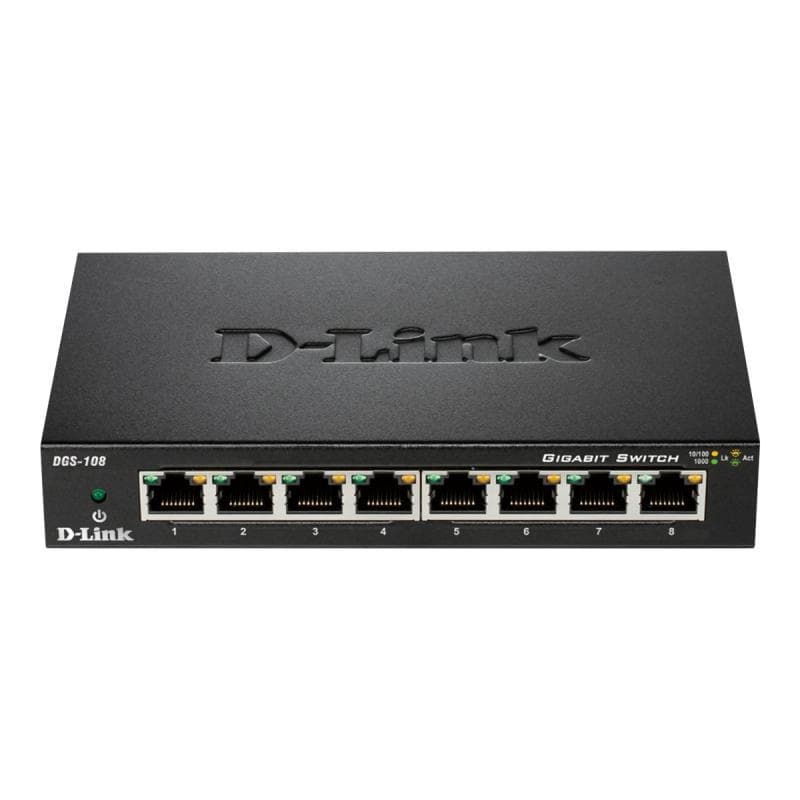 D-Link Gigabit Switch DGS-108, 8 Port, Desktop