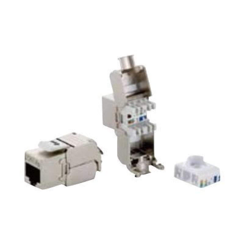EQUIP 8 x Keystone Jack Cat.6 voll geschirmt werkzeugfreier Anschluss
