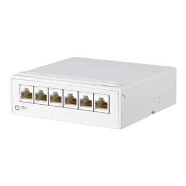 BTR AP-Verteiler E-DAT ISO/IEC CAT.6A 6 Port reinweiss