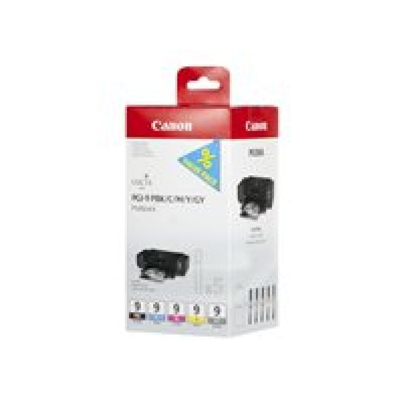 CANON PGI 9 PBK/C/M/Y/GY Multi Pack 5er Pack Grau, Gelb, Cyan, Magenta, Photo schwarz Tintenbehälter