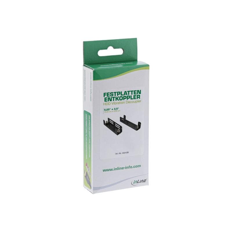 INLINE Festplatten-Entkoppler, 13,34cm (5,25″) zu 8,89cm (3,5″), schwarz