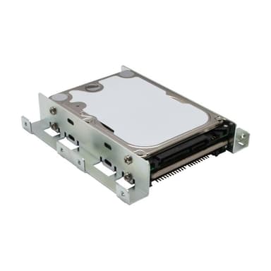 INLINE HDD/SSD Einbauschienen, 2x 6,35cm (2,5″) zu 8,89cm (3,5″), nur Rahmen und Schrauben, schwarz