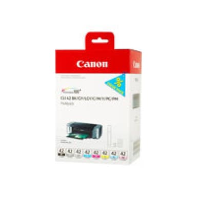 CANON CLI 42 BK/GY/LG/C/M/Y/PC/PM Multipack 8er Pack Dye Based Black, Dye Based Cyan, Dye Based