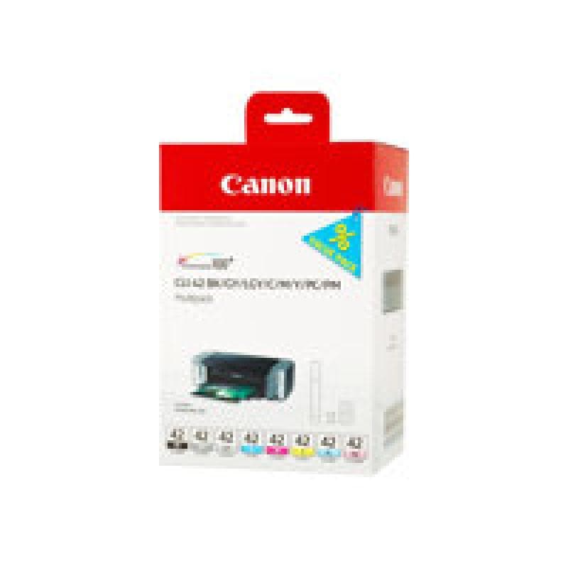 CANON CLI 42 BK/GY/LG/C/M/Y/PC/PM Multipack 8er Pack Dye Based Black, Dye Based Cyan, Dye Based