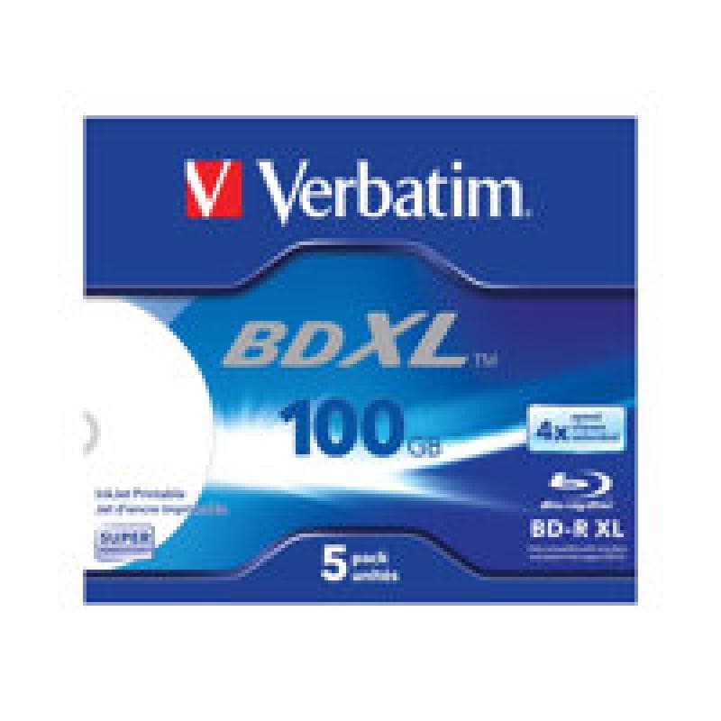 Bluray Verbatim 100GB 5pcs BD-R JC Printable