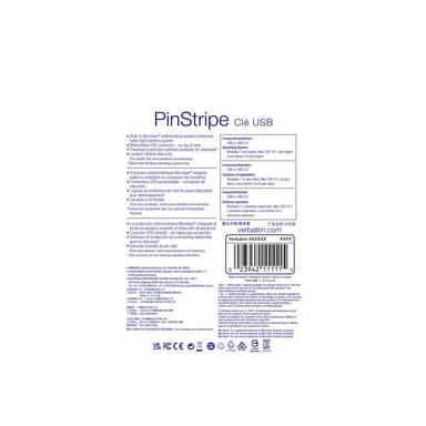 USB2.0 128GB Verbatim USB DRIVE 2.0 PIN STRIPE