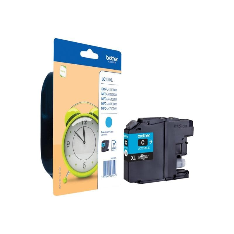 BROTHER LC125XLC Sehr hohe Ergiebigkeit Cyan Tintenpatrone
