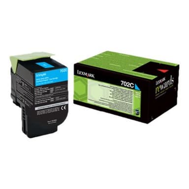LEXMARK 702C Cyan Tonerpatrone LCCP, LRP