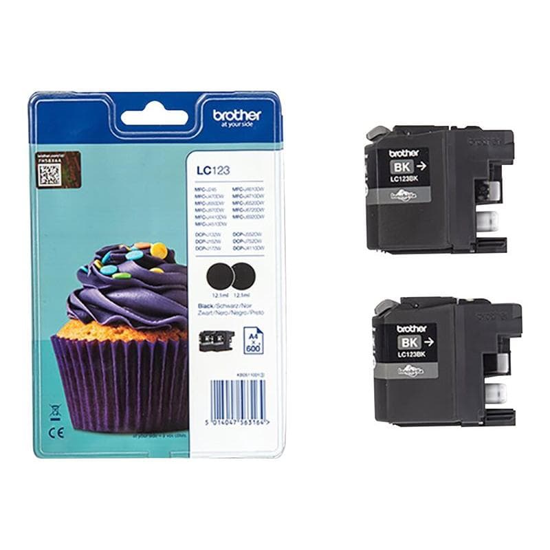 BROTHER 2er Pack Schwarz Tintenpatrone