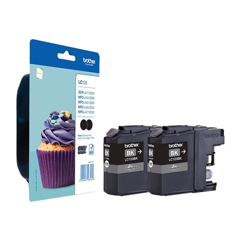 BROTHER 2er Pack Schwarz Tintenpatrone
