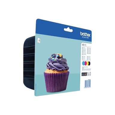 BROTHER LC123 Value Pack 4er Pack Schwarz, Gelb, Cyan, Magenta Tintenpatrone