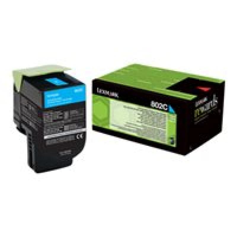 LEXMARK 802C Cyan Tonerpatrone LCCP, LRP