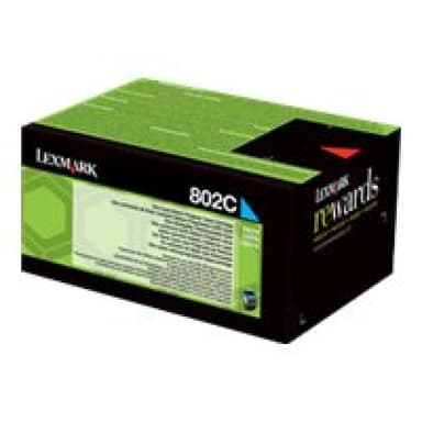 LEXMARK 802C Cyan Tonerpatrone LCCP, LRP