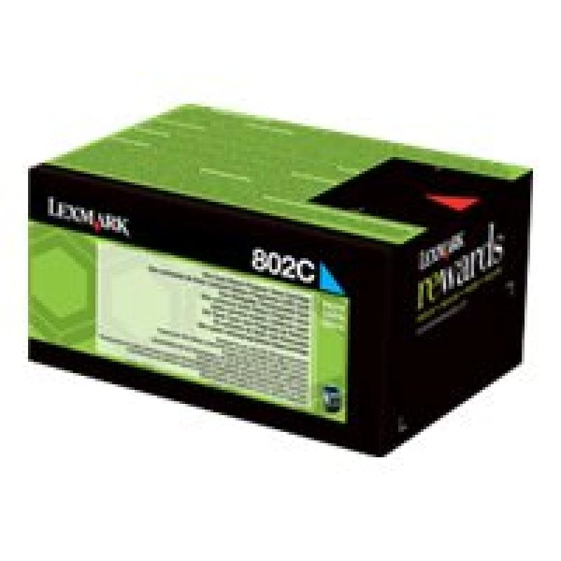 LEXMARK 802C Cyan Tonerpatrone LCCP, LRP