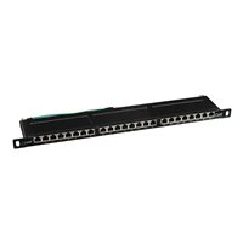 INLINE Patchfeld Cat.6, 24-fach, 48,26cm (19″), 0.5HE, schwarz RAL9005