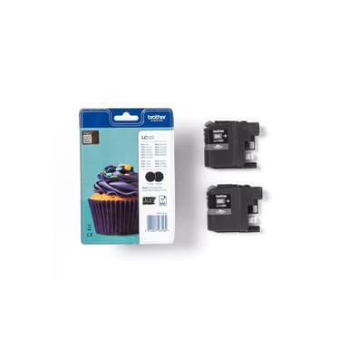 BROTHER LC123BK 2er Pack Schwarz Tintenpatrone