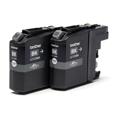 BROTHER LC123BK 2er Pack Schwarz Tintenpatrone